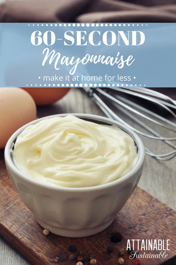 Similar to Best Foods brand , this homemade mayonnaise recipe is perfect for sandwiches, potato salad, egg salad, or tuna. Save a bundle, skip the GMOs! 白色的碗自制蛋黄酱