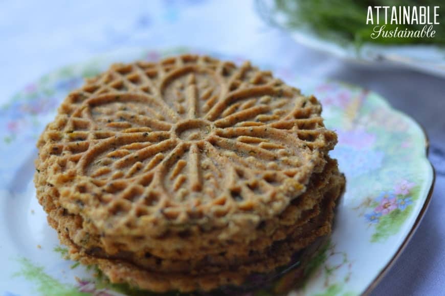 Pizzelle食谱制作并在花板上镀层